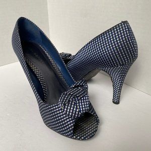 Ann Marino Navy Blue Flower Bow In Size 9M